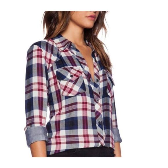 Rails Kendra Button Down Plaid Blouse - Picture 9 of 16